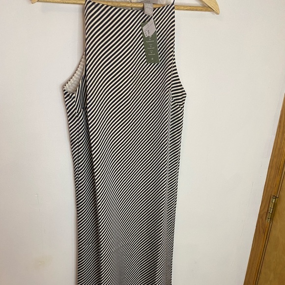 NWT H&M Bias Striped Slip Midi Dress - Picture 8 of 8